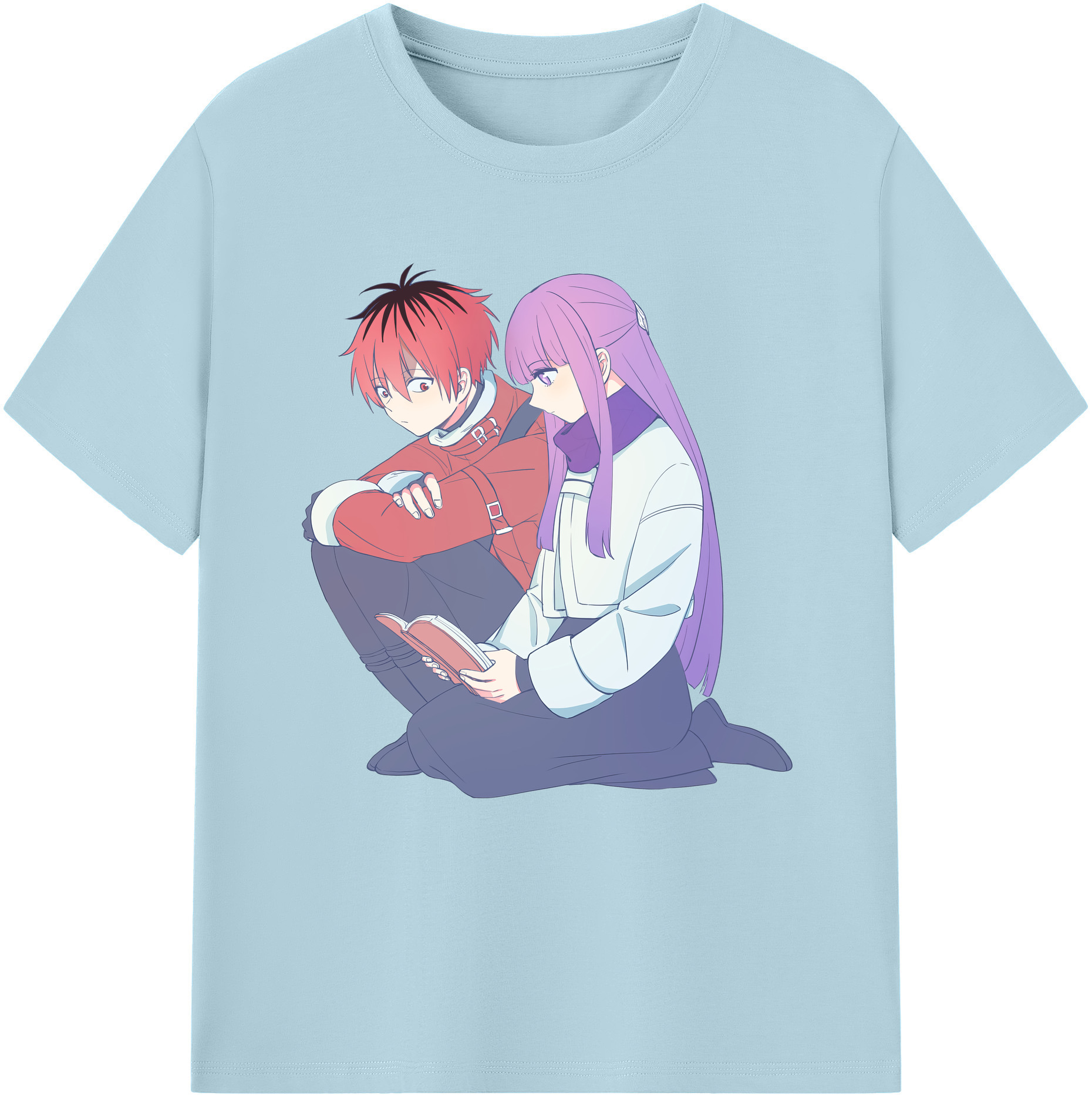 （画像用） 葬送のフリーレン Frieren 綿100％半袖Tシャツ（フロントプリント）